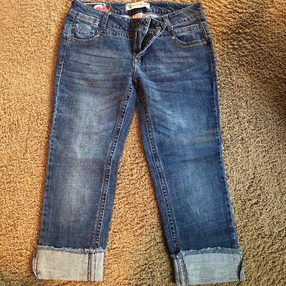 Junior size 13 cropped cuffed jeans - Picture 1 of 6